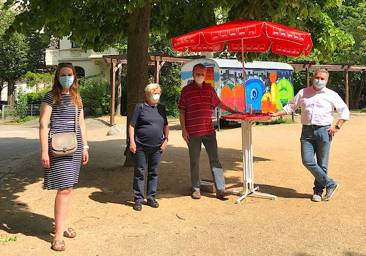 SPD-Infostandes auf dem Wallufer Platz